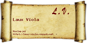 Laux Viola névjegykártya